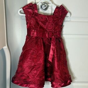 Jona Michelle Elegant Burgundy Swirl Dress